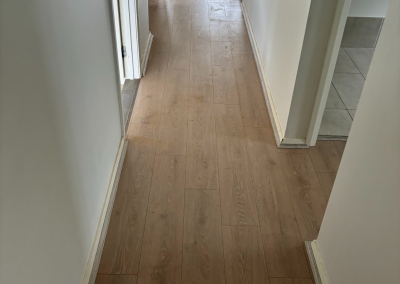 Laminate flooring running through the hallway of a Schofields home, Sydney