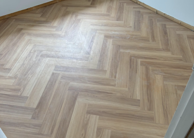 Close-up of the herringbone pattern in laminate herringbone flooring, George Hall Sydney